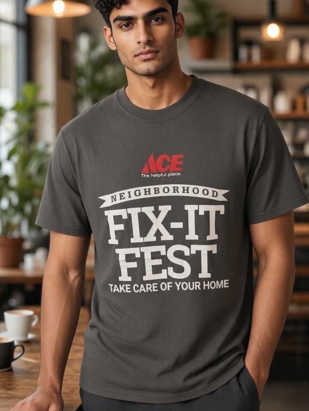 Ace Hardware Fix-It Fest Short Sleeve T-Shirt - Charcoal Size S